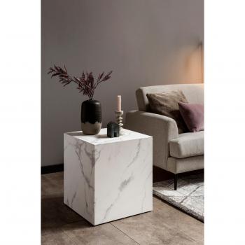 Design Beistelltisch in Marmoroptik, 45 cm hoch