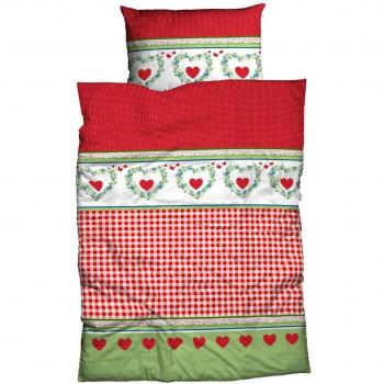 Muri Renforcé-Set – CASATEX Bettlaken 135x200 cm + bunter 80x80 cm Kissenbezug