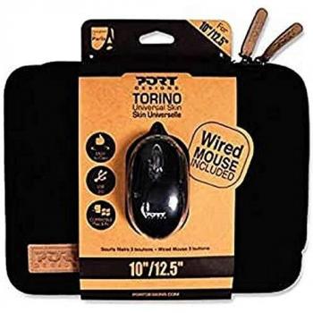 Port-DESIGNS Torino Tragetasche für 10/12,5 Notebooks + Maus, schwarz