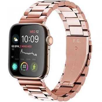 Cinturino Fullmosa Acciaio Inossidabile per Apple Watch 42mm Rosa Oro