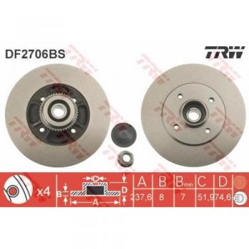 TRW AUTOMOTIVE DF2706BS Verbessertes Bremsrotor