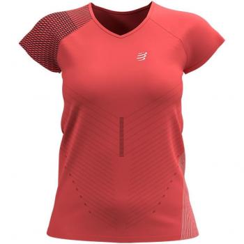 Women’s L‑Size Pink Compressport Performance Tee – Short Sleeve