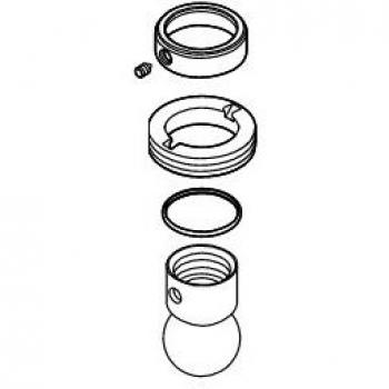 Rotule avec circlip en acier Hansgrohe
