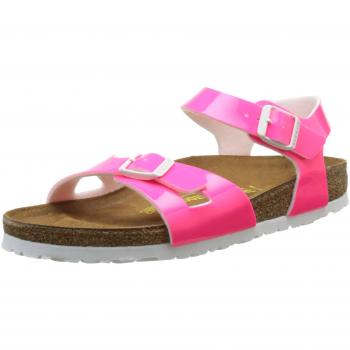 Birkenstock Rio, Sandali Caviglia Bambina, Vernis Neon Pink