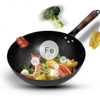 Iron Wok Pan for Induction and Gas