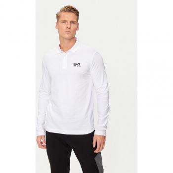 Polo Largo “Core Identity” XXL, Algodón Elasticado Blanco