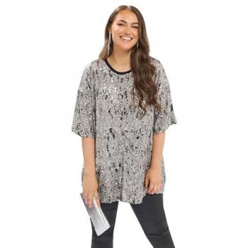 Glimmering Silver Party T-Shirt