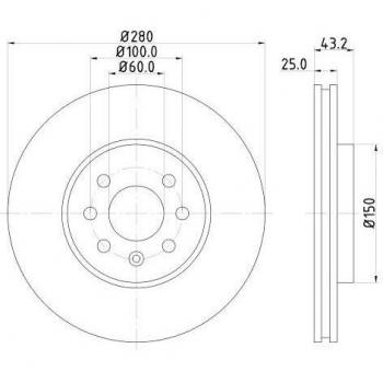 Hella Brake Disc 8DD 355 128-211