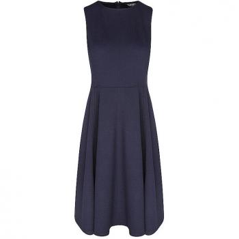 Lauren Ralph Lauren Rundhals-Kleid 'CHARLEY' in Marine, Größe 34