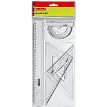 Pack de géométrie Herlitz, 4 pièces, transparent 8700403