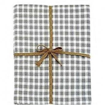 Portland Check Tablecloth (Dove Grey) – 130x230 cm – Walton & Co