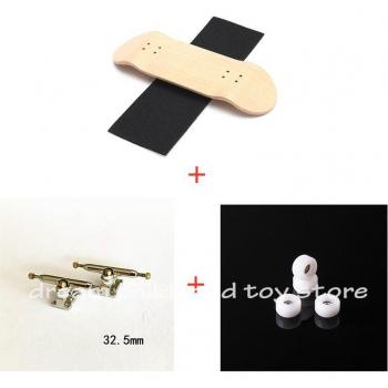 Canadian Maple Wood Finger Skateboard Decks 100x32mm with Trucks and CNC Wheels