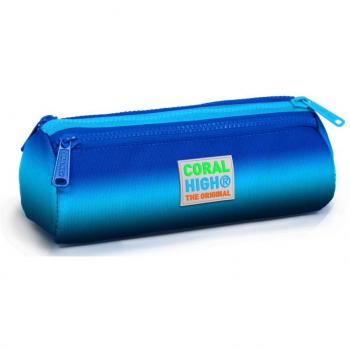 Navy Blue Kids Pencil Bag with Three Compartments
