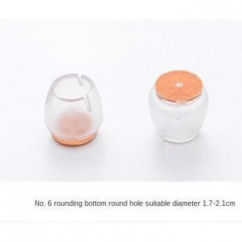 4 PCS Non-Slip Transparent Chair Leg Protectors