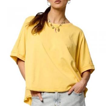 T‑shirt « Vison » en coton, couleur jaune, pour femmes
