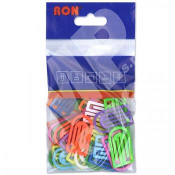 Dopisní spony plastové 632, oblou, 32 mm (10 ks)