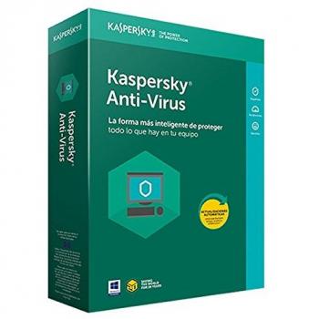 Antivirus Kaspersky 2018 con licencia para 3 usuarios y 1 año