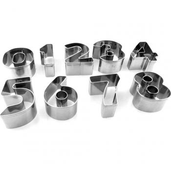 9pcs Number Moulds for Cookies and Fondant (0-8)