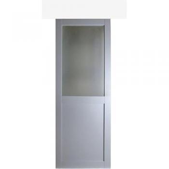 Porta Scorrevole con Rail Alu Bianco 73 cm