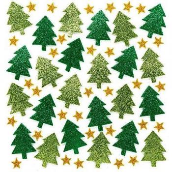 Glitzer-Sticker für den Weihnachtsbaum (Bastelbedarf)
