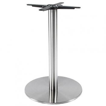 Pied de table contemporain PLATO 75 en acier brossé