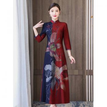 Vestido Cheongsam étnico para mujer, Qipao Vintage, tallas M-4XL, colección Primavera 2022