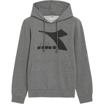 Sudadera Diadora Chromia Terry en Color Gris Claro y Negro