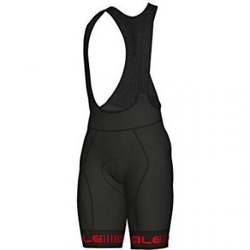 Ale Strada Black-Red Men's XL Bib Shorts