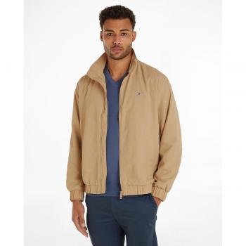 Chaqueta Tommy Jeans Hombre Tostado con Cremallera