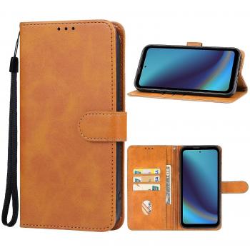 Coquille en Cuir Brune Doogee V20 Pro