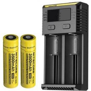 NITECORE I2 Charging Station with NITECORE 18650 3500mAh Li-ion Battery