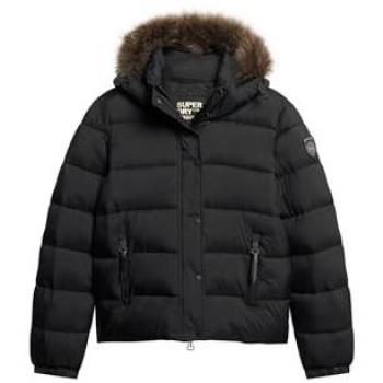 Giacca Nera Superdry Faux Fur 8 XS