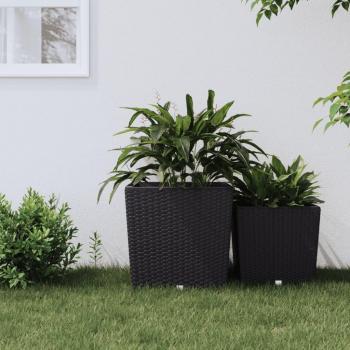 Jardinière 37/64 L en PP avec intérieur amovible anthracite