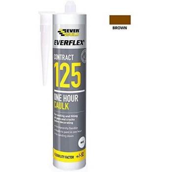Everbuild One Hour Caulk 125 Brown 300ml EVB125BN