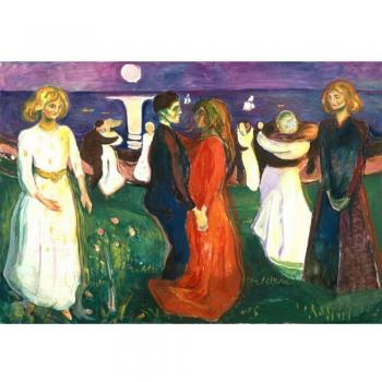 Stampa a Tela “La Danza della Vita” – Edvard Munch, dimensione 100x68 cm, finta autografo