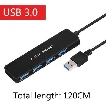 USB 3.0 Multiport-Hub mit 4 Anschlüssen für Computer