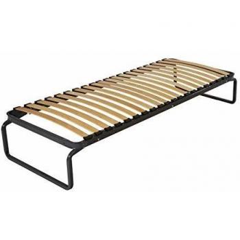 Lit en Métal Compact 90x190 avec 20 Lattes Boisées – Optimisation d’Espace – Made in France