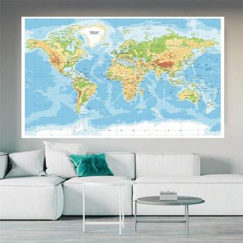 Líder del Mapa Mercator Lienzo 225cm