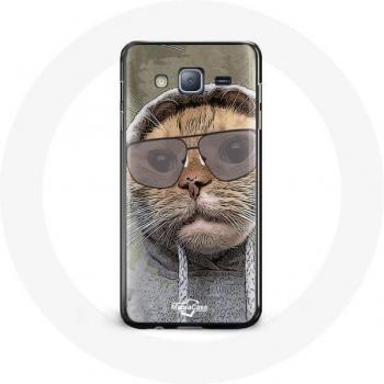 Samsung Galaxy A3 Hülle mit witzigem Katzenmotiv