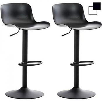 2er Set Thekenhocker Almada Schwarz