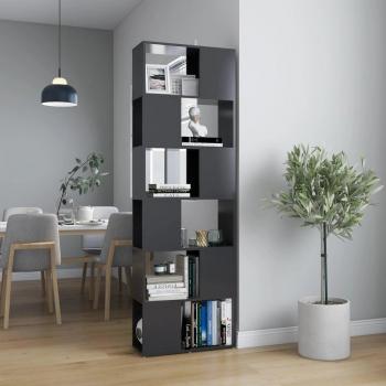 Libreria/Divisorio in Truciolato 60x24x186 cm Grigio
