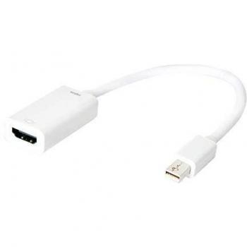 LOGILINK Adapter Mini DisplayPort 1.2 zu HDMI, CV0036B, Weiß