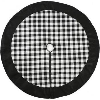Tapis Décoration Noël – Motif Arbre Noir-Blanc