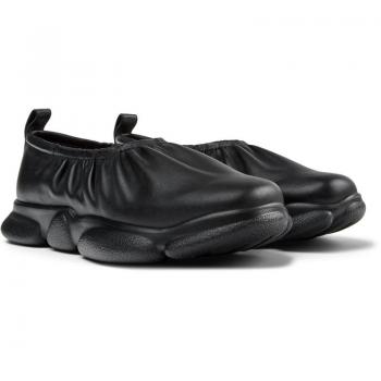 Mocasines de mujer Camper Karst con elástico, cuero liso negro, talla 40