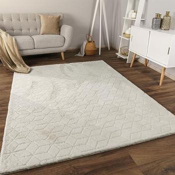 Tapis Confort Géométrique 60x100 cm Crème