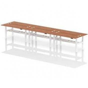 Air Back-to-Back 1800 x 600mm Height Adjustable 6 Person Bench Desk