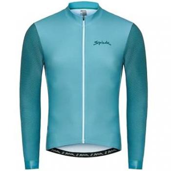 Maglia ciclismo Spiuk Top Ten turchese manica lunga XXL