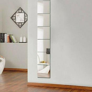 Décalcomanies murales mosaïque en verre miroir 6 pièces 30CM * 30CM * 0.2mm
