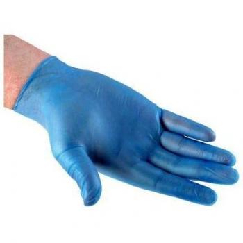 XL Blue Vinyl Powdered Gloves – 100 Pieces