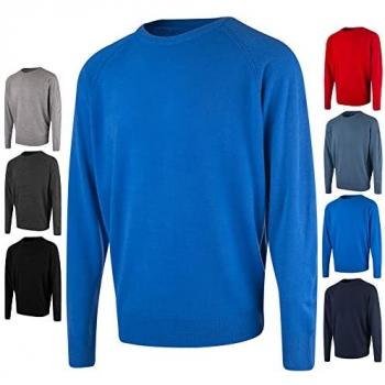 Insel Green Herren Pullover Raglan Golf Blau L